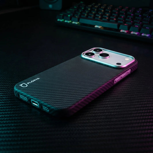 Plorya Black Fine Twill Aramid Fiber Case