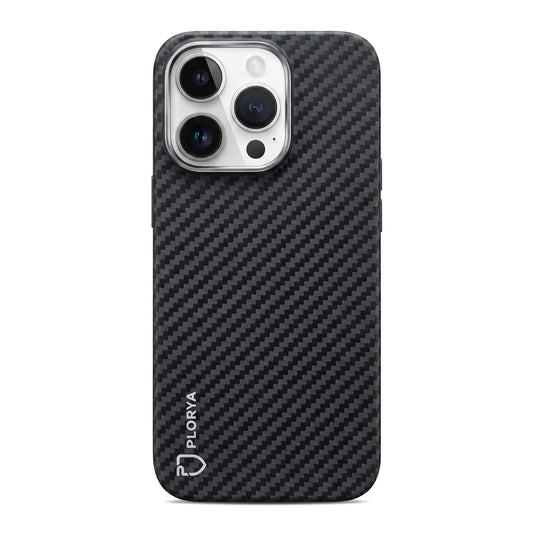 Plorya Black Grey Twill Aramid Fiber Case